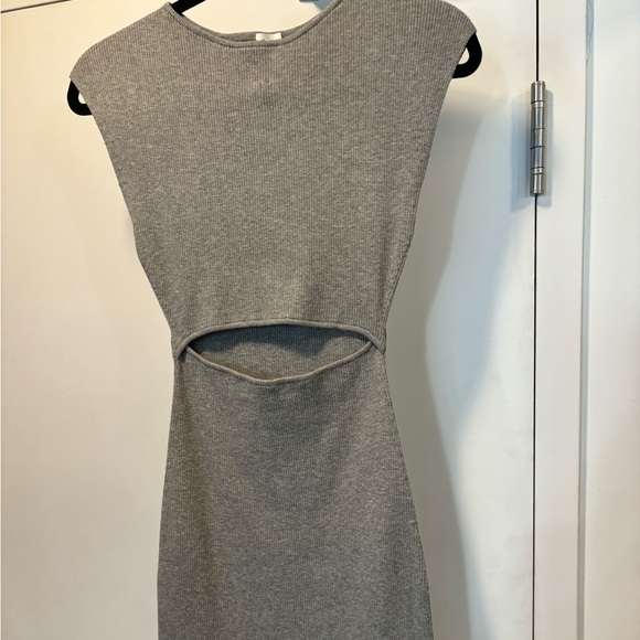 Grey Aritzia Knit Cutout Mini Dress - Picture 7 of 7